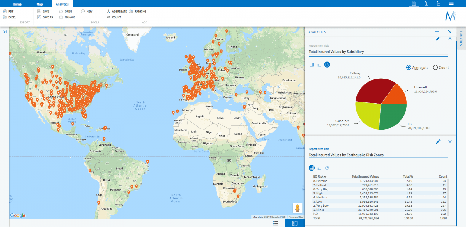 Risk Analytics And Spatial Data Visualization Maptycs
